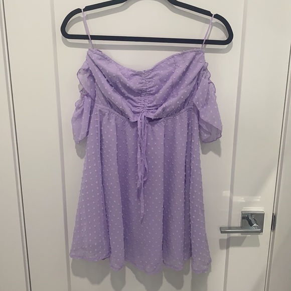 Off Shoulder Drawstring Cut Out Front dress - Picture 5 of 5